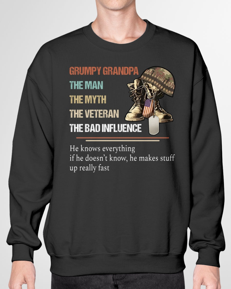 Grumpy Grandpa He Knows Everything Sweatshirt