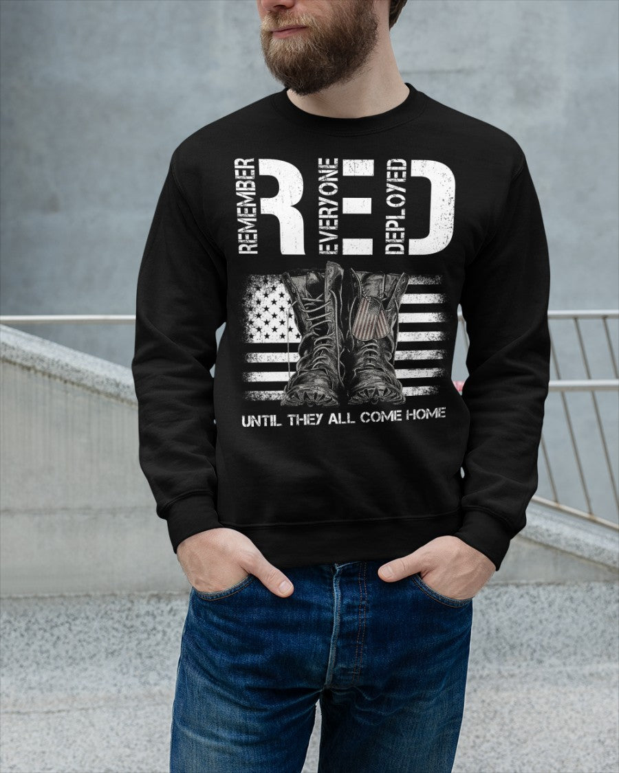 RED Friday Remember Everyone Deployed Sweatshirt