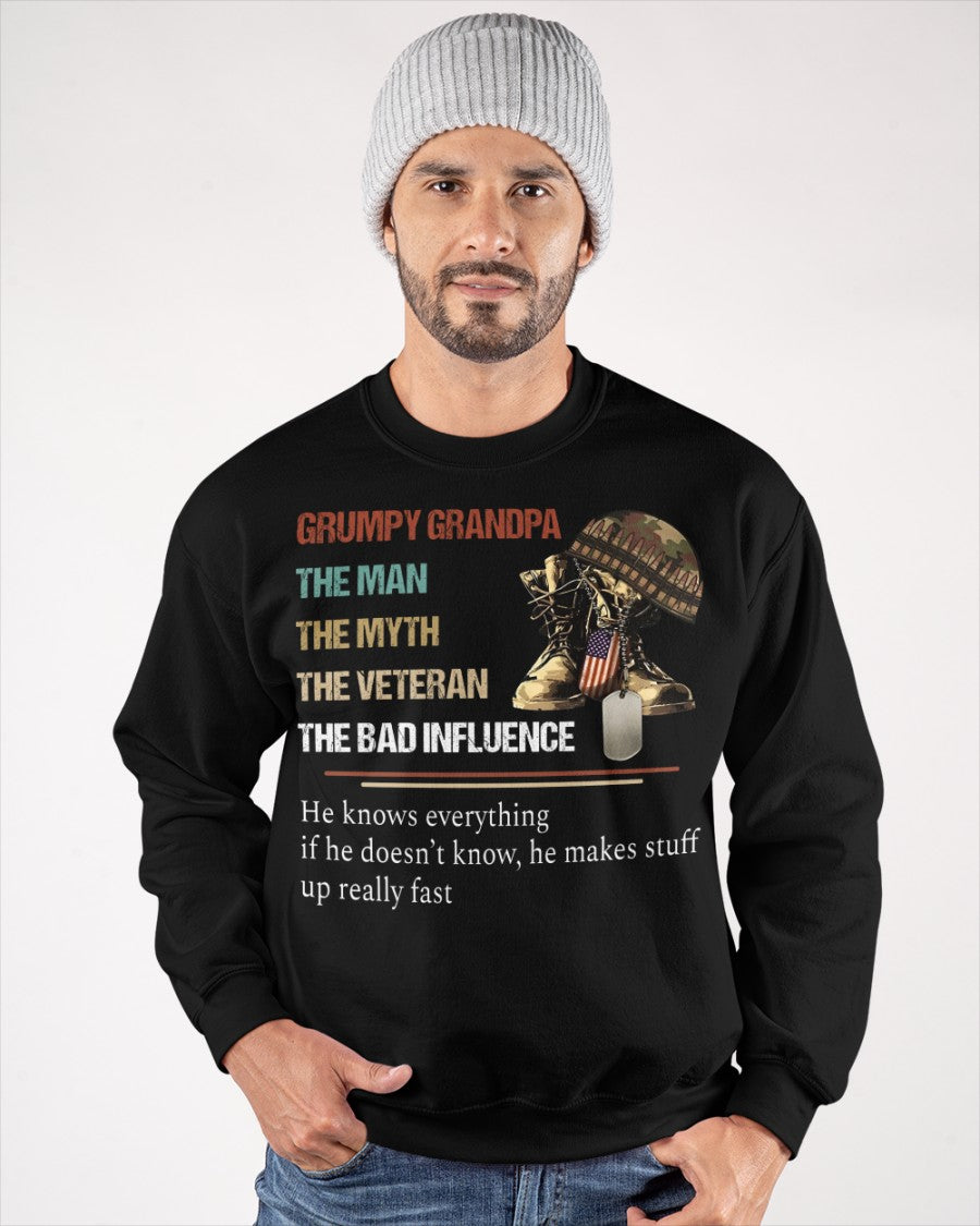 Grumpy Grandpa He Knows Everything Sweatshirt