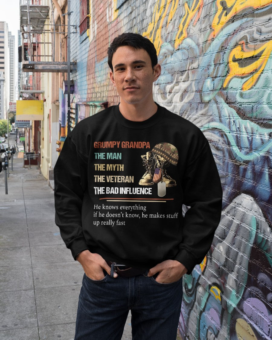 Grumpy Grandpa He Knows Everything Sweatshirt