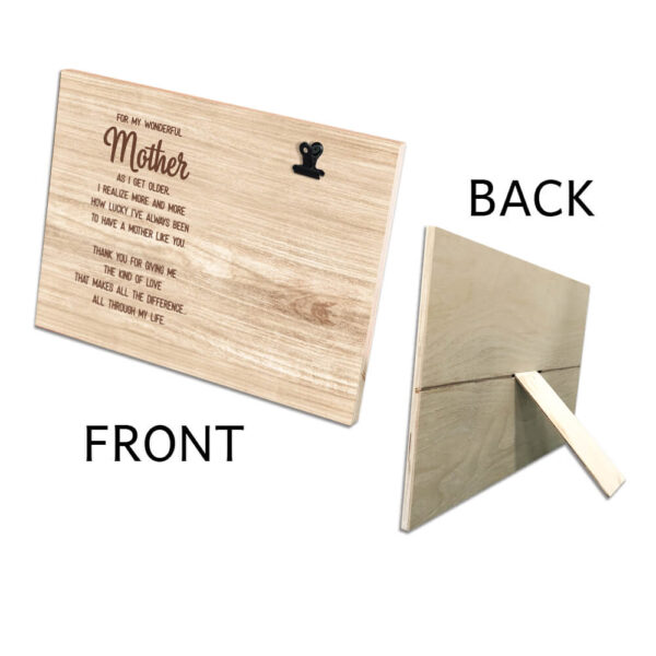 Personalized Mother's Day Gift How Lucky I've Always Been Rustic Wooden Photo Clip Frame - Image 4