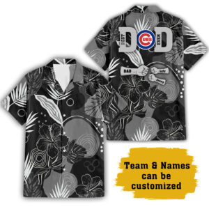 Customizable Baseball Best Dad Ever Hawaiian Shirt