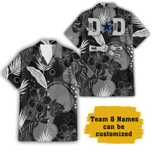 Customizable Football Best Dad Ever Hawaiian Shirt